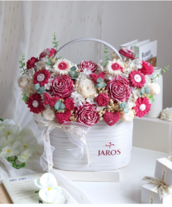 Lẵng hoa nến Good Luck Basket (Premium) - Velvet