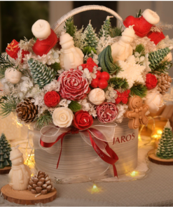 Lẵng hoa nến X'mas Garden Premium